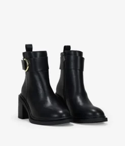 Bosanova Bottes À Talons | Bottines à talons noires avec métal décoratif