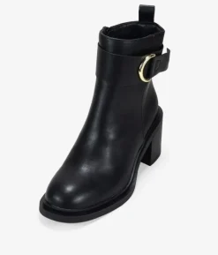 Bosanova Bottes À Talons | Bottines à talons noires avec métal décoratif