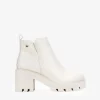 Bosanova Bottes À Talons | Bottines beiges à talon large