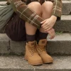 Bosanova Bottes D'hiver | Bottes Militaires | Bottines camel à lacets et plateforme