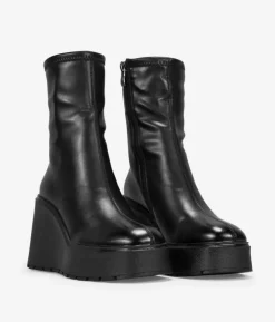 Bosanova Bottes De Plateforme | Plateformes | Bottines compensées noires ajustées