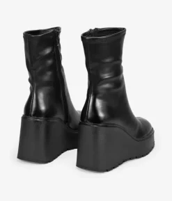 Bosanova Bottes De Plateforme | Plateformes | Bottines compensées noires ajustées