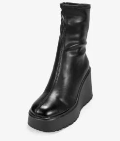 Bosanova Bottes De Plateforme | Plateformes | Bottines compensées noires ajustées