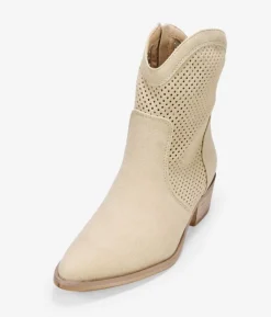 Bosanova Bottes À Talons | Bottes Cowboy | Bottines cowboy beiges ajourées