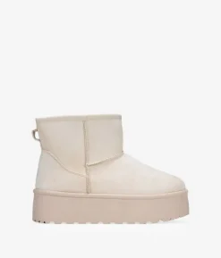 Bosanova Bottes D'hiver | Bottes De Plateforme | Bottines de neige beiges à plateforme