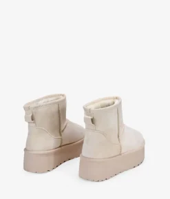 Bosanova Bottes D'hiver | Bottes De Plateforme | Bottines de neige beiges à plateforme