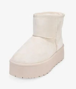 Bosanova Bottes D'hiver | Bottes De Plateforme | Bottines de neige beiges à plateforme