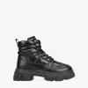Bosanova Bottes Semelles Track | Bottes D'hiver | Bottines de sport noires à lacets