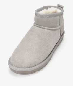 Bosanova Bottes D'hiver | Chaussures En Cuir | Bottines d'hiver taupe en cuir suédé