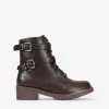 Bosanova Bottes Militaires | Bottines marron à boucles