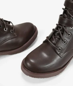 Bosanova Bottes Militaires | Bottines marron à boucles