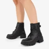 Bosanova Bottes Semelles Track | Bottes Militaires | Bottines noires à semelle track