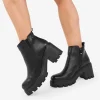 Bosanova Bottes À Talons | Bottines noires à talon large