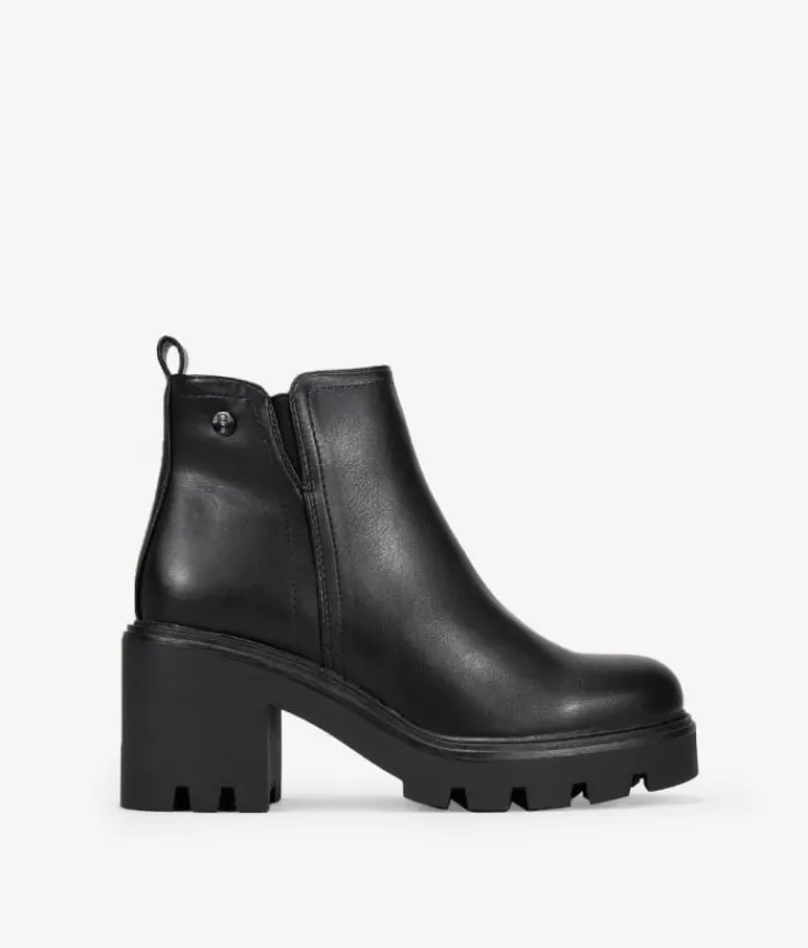Bosanova Bottes À Talons | Bottines noires à talon large
