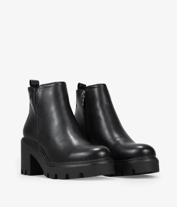 Bosanova Bottes À Talons | Bottines noires à talon large