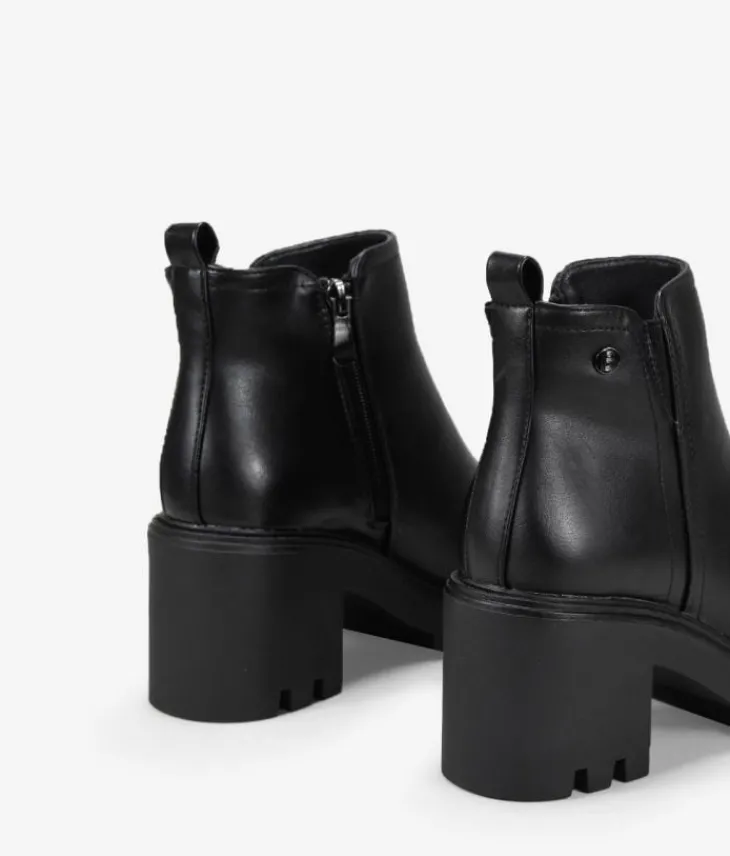 Bosanova Bottes À Talons | Bottines noires à talon large