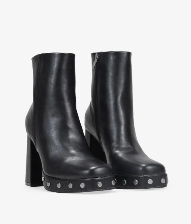 Bosanova Bottes À Talons | Bottines noires à talons et clous