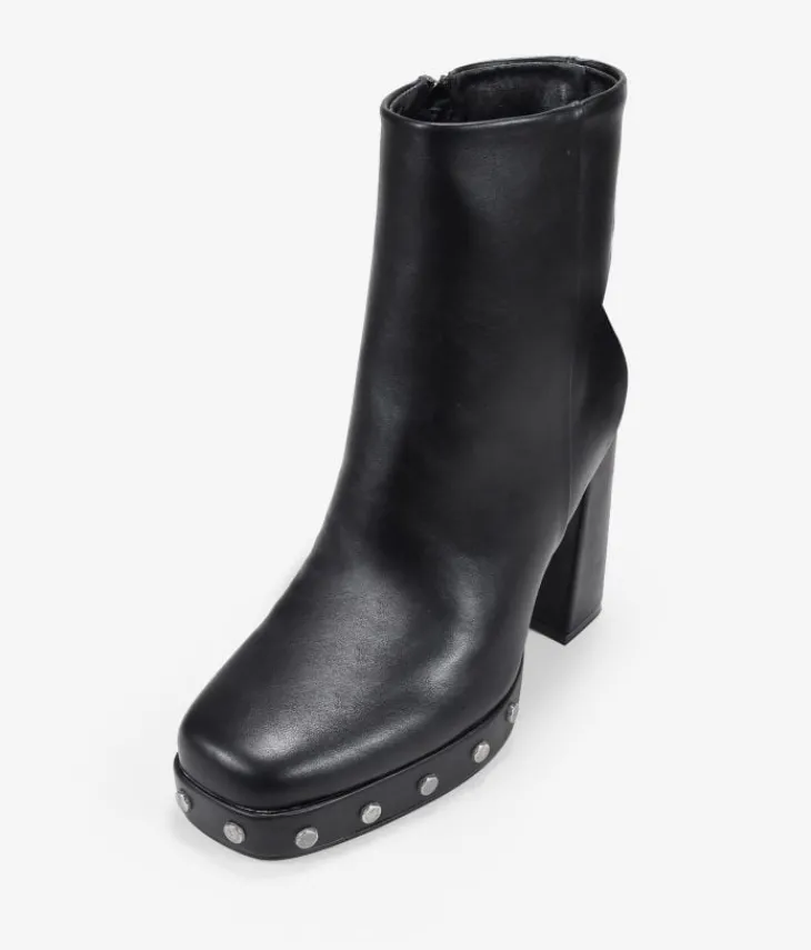 Bosanova Bottes À Talons | Bottines noires à talons et clous