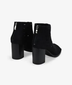 Bosanova Bottes À Talons | Bottines noires ajourées à bout ouvert