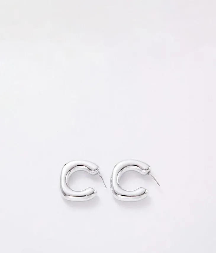 Bosanova Boucles D'oreilles | Boucles d'oreilles créoles minimalistes en argent
