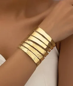 Bosanova Bracelets De Cheville Et Bracelets | Bracelet doré avec ouvertures