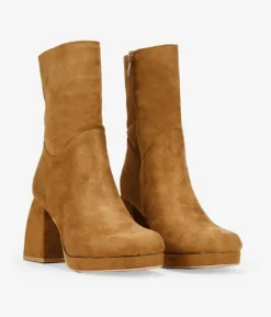 Bosanova Bottes À Talons | Brown heeled ankle boots
