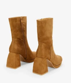 Bosanova Bottes À Talons | Brown heeled ankle boots