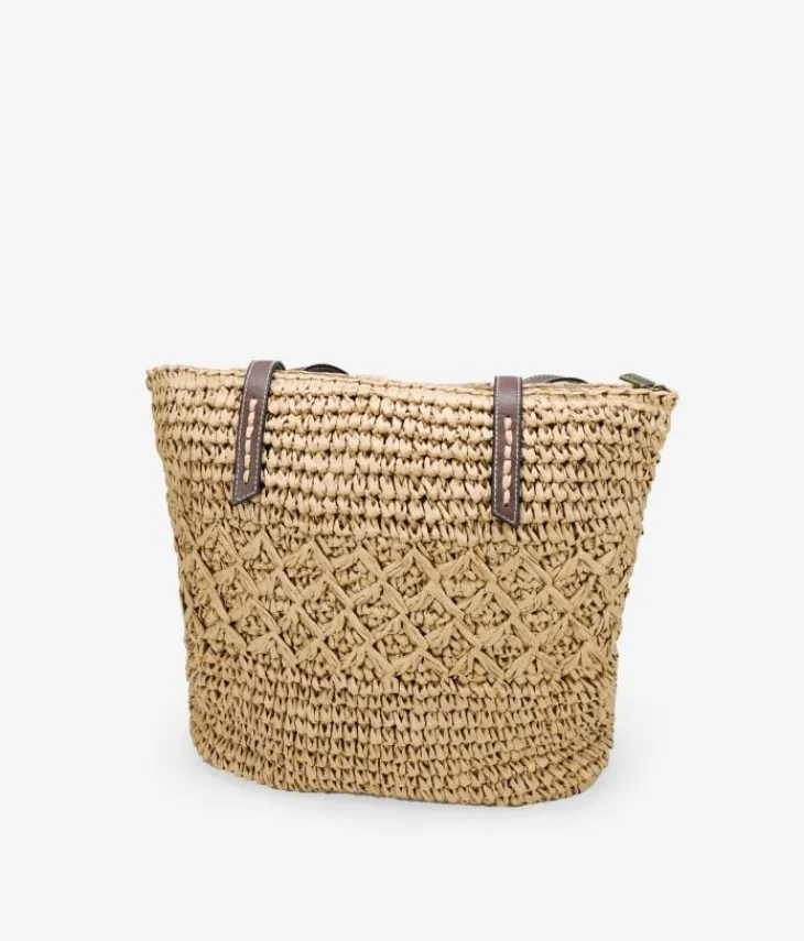 Bosanova Sacs Shopper | Sacs Raphia Et Crochet | Cabas en raphia marron clair