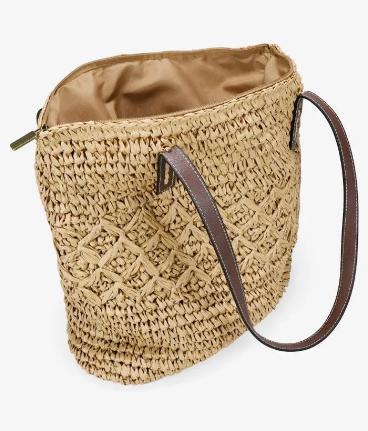 Bosanova Sacs Shopper | Sacs Raphia Et Crochet | Cabas en raphia marron clair