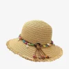Femme Bosanova Casquettes Et Chapeaux | Chapeau en raphia grillé avec pendentif