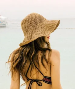 Femme Bosanova Casquettes Et Chapeaux | Chapeau en raphia marron doux