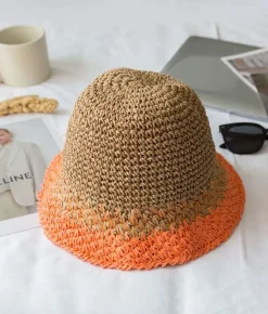Femme Bosanova Casquettes Et Chapeaux | Chapeau en raphia souple orange