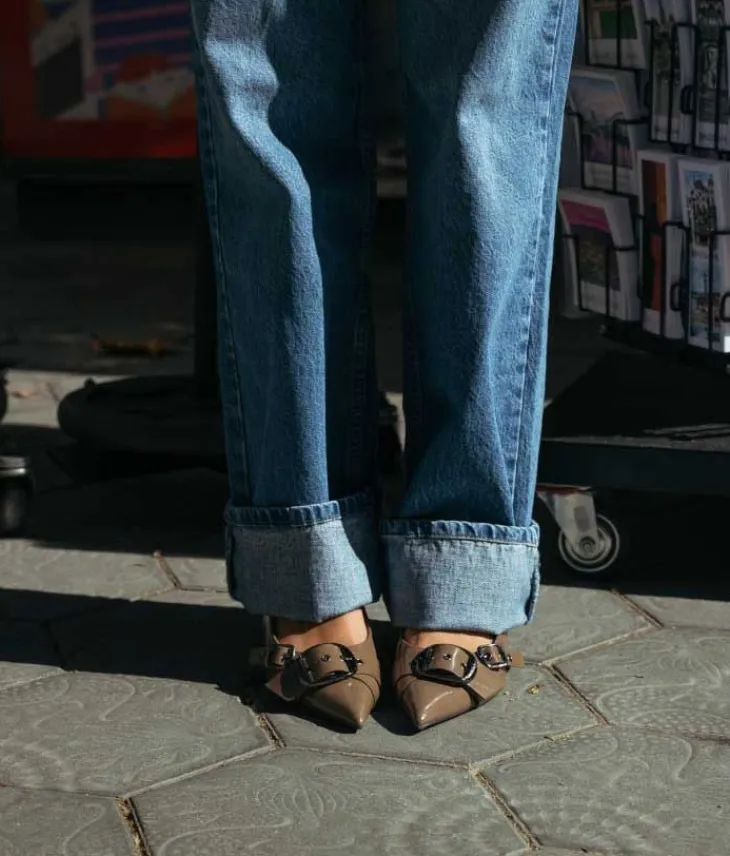 Bosanova Chaussures De Fête | Chaussures Et Mocassins | Chaussures à talons taupe avec double boucle