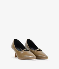 Bosanova Chaussures De Fête | Chaussures Et Mocassins | Chaussures à talons taupe avec boucle