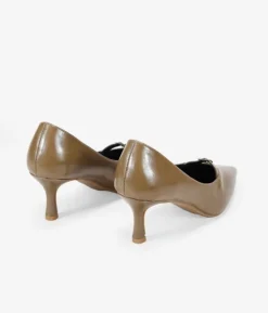 Bosanova Chaussures De Fête | Chaussures Et Mocassins | Chaussures à talons taupe avec boucle