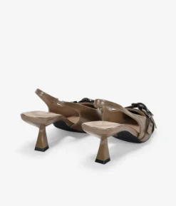 Bosanova Chaussures De Fête | Chaussures Et Mocassins | Chaussures à talons taupe avec double boucle