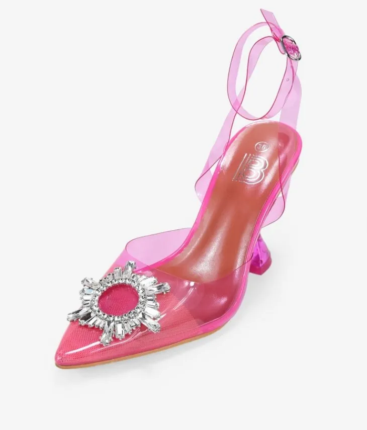 Bosanova Chaussures De Fête | Chaussures bijou rose à talon