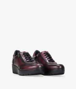 Bosanova Chaussures En Cuir | Chaussures Et Mocassins | Chaussures compensées en cuir bordeaux