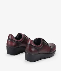 Bosanova Chaussures En Cuir | Chaussures Et Mocassins | Chaussures compensées en cuir bordeaux