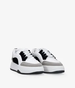 Bosanova Baskets À Plateforme | Chaussures de skate à plateforme blanches