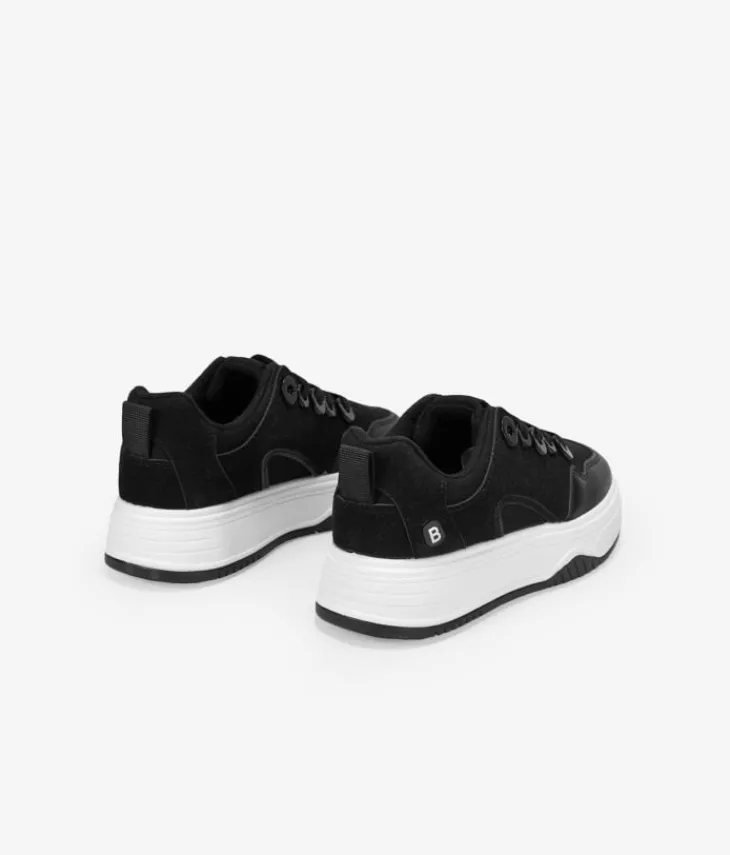 Bosanova Baskets À Plateforme | Chaussures de skate noires à lacets