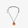 Bosanova Colliers | Collier noir avec fleur d'oranger