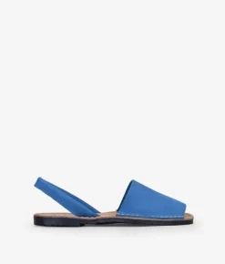 Bosanova Sandales Plates | Chaussures En Cuir | Couvertures plates en cuir bleu