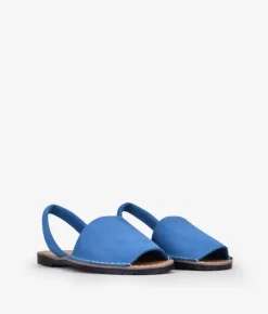 Bosanova Sandales Plates | Chaussures En Cuir | Couvertures plates en cuir bleu
