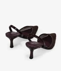Bosanova Chaussures Et Mocassins | Chaussures De Fête | Escarpins à bride arrière en maille marron