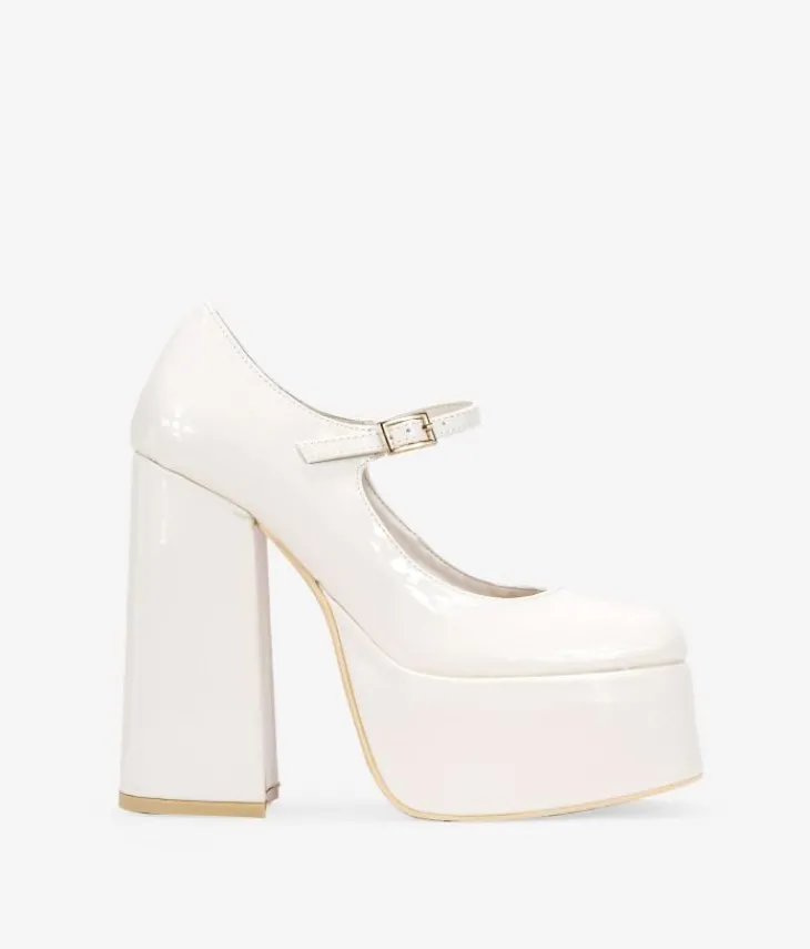 Bosanova Ballerines Et Mary Janes | Chaussures De Fête | Escarpins beiges à talons XXL