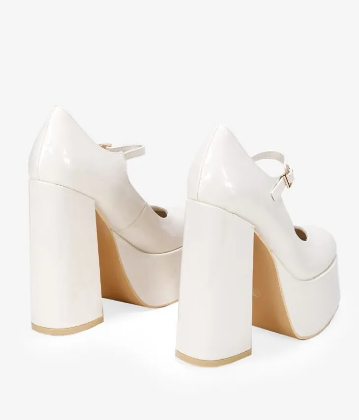Bosanova Ballerines Et Mary Janes | Chaussures De Fête | Escarpins beiges à talons XXL