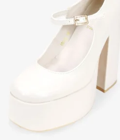 Bosanova Ballerines Et Mary Janes | Chaussures De Fête | Escarpins beiges à talons XXL