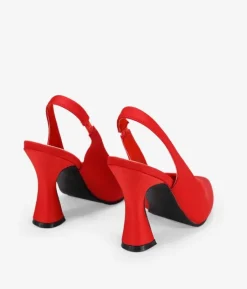Bosanova Chaussures De Fête | Escarpins rouges à talon évasé