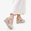 Bosanova Espadrilles | Sandales Compensées | Espadrilles beiges à bride et semelle sparte